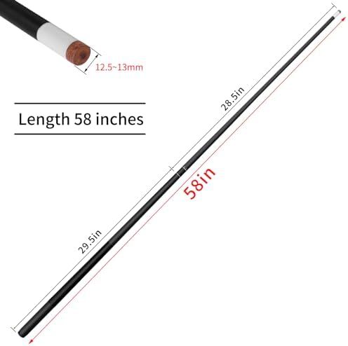 مجموعه چوب استخری Kmise از 1 چوب بیلیارد حرفه ای استخر - الگوی جوهر جاسازی شده 18،19،20 اوز استیک-ساخته شده از کامپوزیت فایبرگلاس گرافیت Image