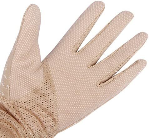 Greenery-GRE ضد آفتاب زنانه دستکش های رانندگی بلند پنبه ای محافظ در برابر اشعه ماوراء بنفش در برابر آفتاب دستکش تمام انگشتی دستکش آستین بازو Image