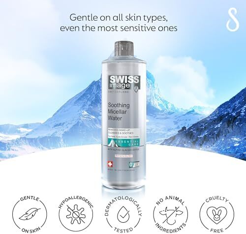 SWISSIMAGE Essential Care Soothing Micellar Water 400 ml | پاک کننده آرایش و پاکسازی و تسکین پوست | پاک کننده آرایش میسلار واتر Image
