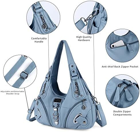 کیف دستی و کیف دستی Angelkiss Hobo برای زنان کیف دستی زنانه کیف زنانه کیف های شانه بزرگ روزانه Image