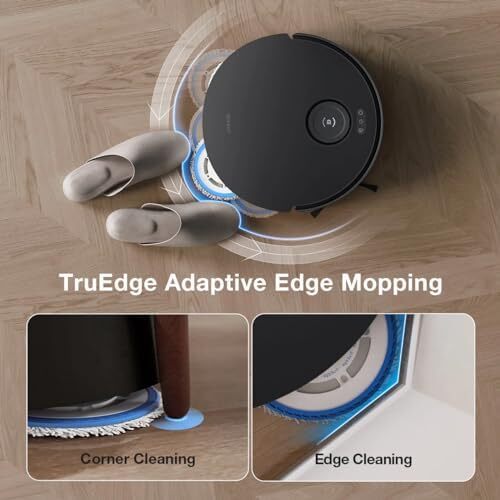 جاروبرقی رباتی ECOVACS DEEBOT T30 Pro Omni با عملکرد تی کشی آب داغ، مکش قوی 11000Pa، تی کشی تطبیقی TruEdge، بدون گره، تشخیص واقعی 3D 3.0، مشکی Image