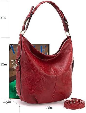 کیف دستی زنانه مونتانا West Hobo کیف های بزرگ و کیف های دستی با گل میخ و بند کراس بادی Image