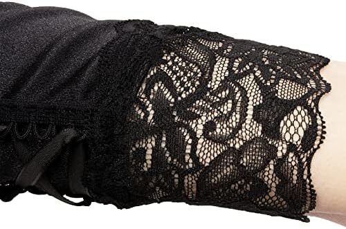 دستکش زنانه بدون انگشت JISEN با آرنج بند استیمپانک گرم کننده بازو Image