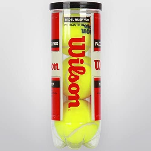 Wilson Unisex Padel Balls، Padel Rush 100، Pack Of 3، برای سطوح مصنوعی (Omni Court)، زرد، Wrt136500، بسته 3