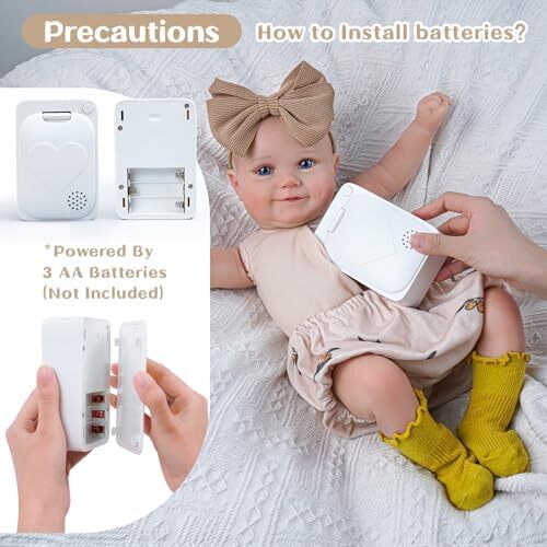 BABESIDE 3-in-1 Interactive Reborn Baby Dolls with Breathe Heartbeat Coos, 20Inch Soft Vinyl Poseable Realistic Baby Dolls Cute Smiling Real Life Baby Doll for 3+ Years Old Girls Image