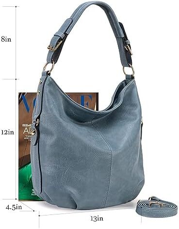 کیف دستی زنانه مونتانا West Hobo کیف های بزرگ و کیف های دستی با گل میخ و بند کراس بادی Image