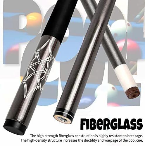 مجموعه چوب استخری Kmise از 1 چوب بیلیارد حرفه ای استخر - الگوی جوهر جاسازی شده 18،19،20 اوز استیک-ساخته شده از کامپوزیت فایبرگلاس گرافیت Image