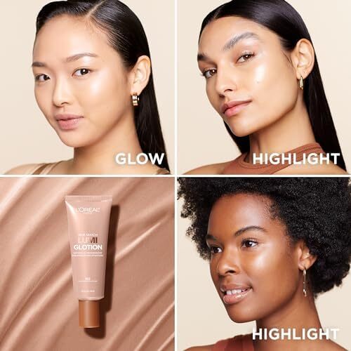 لوسیون تقویت کننده درخشندگی طبیعی L'Oréal Paris True Match Lumi Glotion، سبک، 1.35 اونس Image