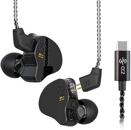 هدفون های Yinyoo CCZ Melody USB C با صدای شفاف و واضح 1BA 1DD، مناسب برای گوشی های Samsung s23 Galaxy s22 s21 s20 و مانیتورهای داخل گوشی Type C برای iPad نسل 10/iPad Pro Image
