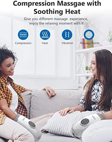 ماساژور دستی با گرما، دستگاه ماساژور دستی شارژی RENPHO با 6 سطح ماساژ و فشرده‌سازی شدت برای رفع خستگی مچ دست، بی‌حسی انگشت، تسکین درد و درد