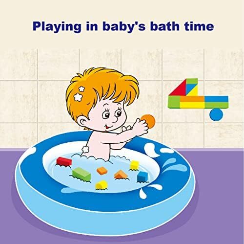 بلوک‌های ساختنی فومی Pairez Toys برای کودکان ۲-۴ سال، شامل ۴۱ قطعه بلوک نرم EVA، مجموعه اسباب بازی فومی حمام، اسباب بازی‌های آموزشی و هدایا برای کودکان، پسران و دختران بالای ۱۸ ماه Image
