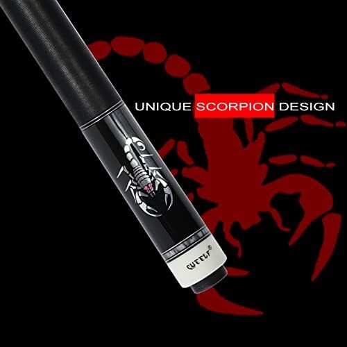 چوب استخر CUEELF، چوب بیلیارد کیو با محفظه سخت شفت کم انحراف چوب بیلیارد حرفه ای بیلیارد کیوس چوب 19.5-21 اونس Image