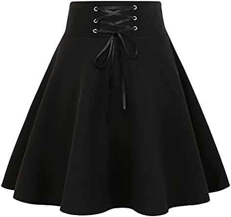 دامن های کوتاه چهارخانه گوتیک IDEALSANXUN برای دامن های چهارخانه کمر بلند زنانه Image