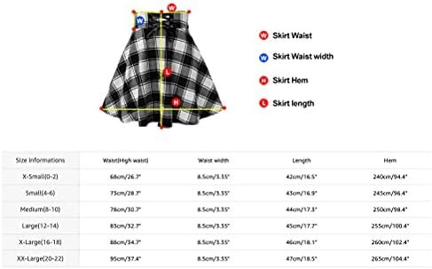 دامن های کوتاه چهارخانه گوتیک IDEALSANXUN برای دامن های چهارخانه کمر بلند زنانه Image
