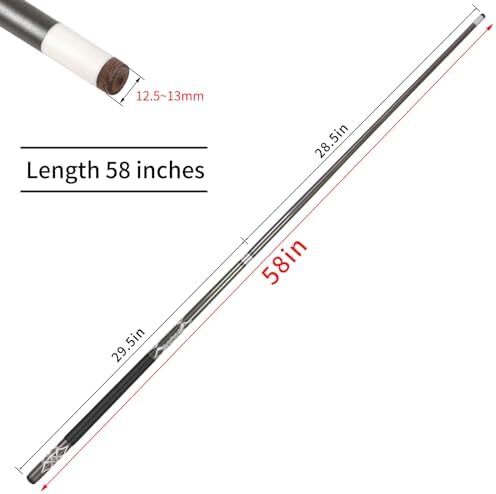 مجموعه چوب استخری Kmise از 1 چوب بیلیارد حرفه ای استخر - الگوی جوهر جاسازی شده 18،19،20 اوز استیک-ساخته شده از کامپوزیت فایبرگلاس گرافیت Image