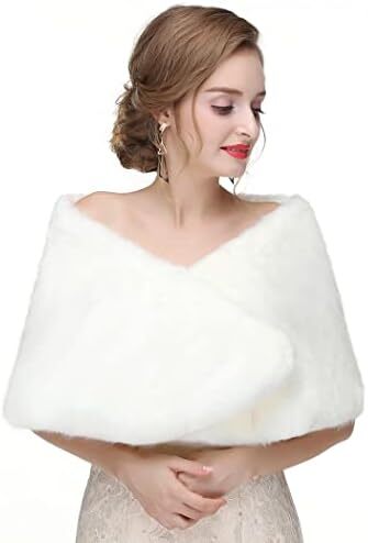 زنان CanB 1920 شال خز مصنوعی عروسی خز عروسی و بولرو شانه راسو مصنوعی دزدیده شده برای زنان و دختران