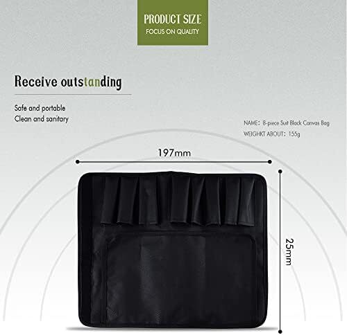 ست چاقو FULLHI، شامل 14 عدد چاقوی ژاپنی، با دسته رزینی مشکی و استیل ضد زنگ با کیفیت بالا Image