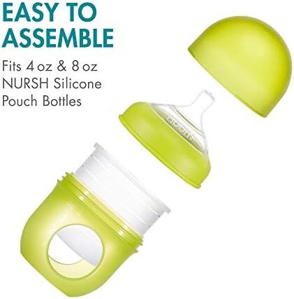 سرپوش‌های سیلیکونی سریع جریان بوون نورش، بسته ۳ عددی با بطری‌های نوزاد نورش، بدون BPA، نرم، طراحی آسان برای قفل شدن، ضد کولیک، تغذیه بدون هوا، لوازم تغذیه برای کودکان بالای ۶ ماه Image