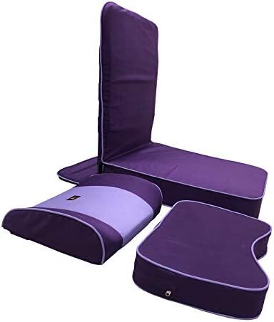 FOM (دوستان مدیتیشن) ® صندلی مدیتیشن بودا آرامش‌بخش بسیار بزرگ. صندلی کف / صندلی یوگا / صندلی مدیتیشن با تکیه گاه پشتی و کوسن مدیتیشن / صندلی مدیتیشن Image