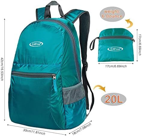 کوله‌پشتی ضدآب بسیار سبک تاشو G4Free کوچک 20 لیتری برای کمپینگ زنانه دوچرخه‌سواری مردانه Image