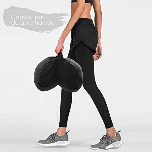 بالشتک مدیتیشن هلال - بالش مدیتیشن نیمه ماه یوگا برای نشستن روی زمین - بالشتک پر کننده بدنه گندم سیاه با روکش جداشدنی و دسته حمل