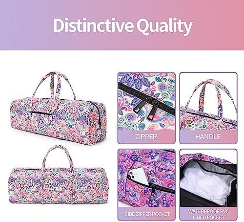 بولدر بی | کیف تشک یوگا | حصیر بزرگ یوگا با جیب خیس | هدایای یوگا | کیف ورزشی زنانه Image