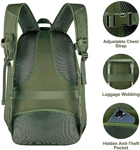 کوله پشتی مسافرتی XQXA، کوله پشتی پیاده روی ضد آب با ظرفیت 45 لیتری کوله پشتی لپ تاپ 17.3 اینچی مردانه کوله پشتی کوهنوردی زنانه برای کمپینگ ورزشی در فضای باز Image