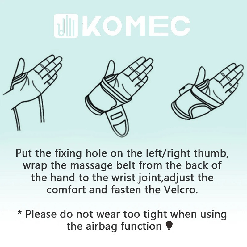 ماساژور مچ دست برقی برند کومک (KOMEC) با فشرده سازی هوا، گرما و لرزش Image