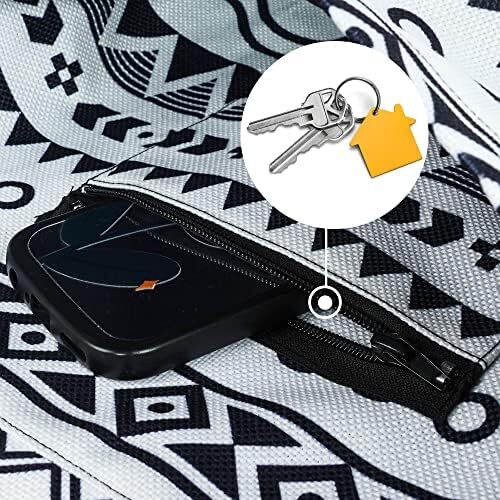 کیف مت یوگا چاپ شده مد روز با جیب کناری بزرگ و جیب زیپ دار کیف یوگا بلند و مناسب تشک های بزرگ - دارای لوازم جانبی یوگا بیشتر Image