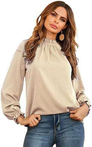 پیراهن اداری بلوز جامد آستین بلند زنانه LYANER Image