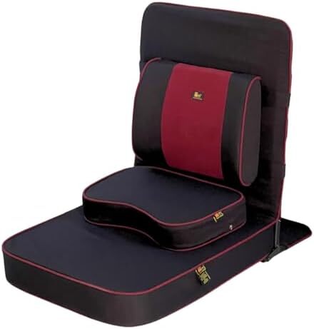 FOM (دوستان مدیتیشن) ® صندلی مدیتیشن بودا آرامش‌بخش بسیار بزرگ. صندلی کف / صندلی یوگا / صندلی مدیتیشن با تکیه گاه پشتی و کوسن مدیتیشن / صندلی مدیتیشن Image