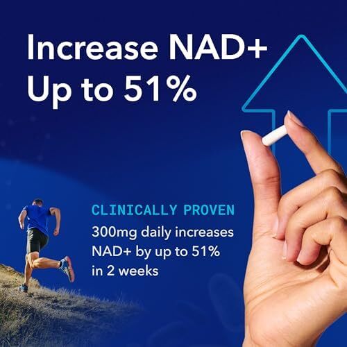 TRU NIAGEN - مکمل نیکوتینامید ریبوزید با حق ثبت اختراع NAD+. NR از متابولیسم انرژی سلولی و ترمیم، شادابی، پیری سالم قلب، مغز و عضلات حمایت می‌کند - 30 وعده / 30 کپسول - بسته 1 Image
