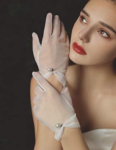 دستکش توری عروسی BABEYOND دستکش کوتاه زنانه برای مهمانی چای دستکش مچی ضیافت دستکش رقص تابستانی Image