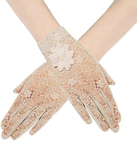 دستکش توری عروسی BABEYOND دستکش کوتاه زنانه برای مهمانی چای دستکش مچی ضیافت دستکش رقص تابستانی Image