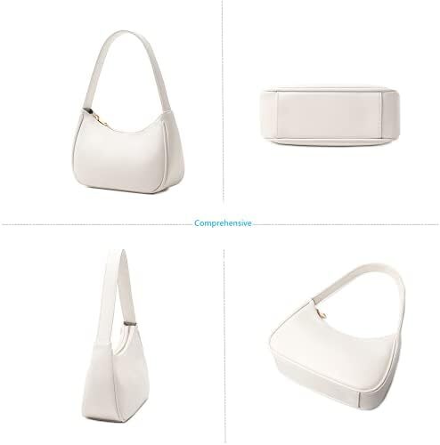 کیف‌های شانه‌ای زنانه CYHTWSDJ، کیف دستی مینی کلاچ مدل Hobo Tote با زیپ بسته Image