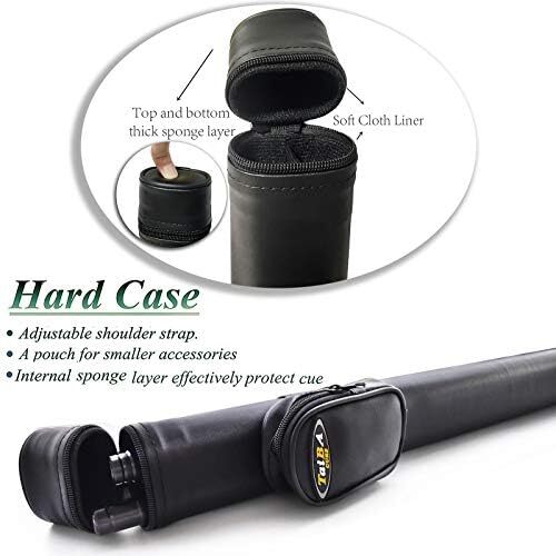 تای با کیوس 2 تکه چوب استخر + قاب سخت، نوک 13 میلی‌متری، 58 اینچ چوب بیلیارد حرفه‌ای افرا کانادایی چوب بیلیارد 18،19،20،21،22 چوب استخر (قابل انتخاب) - آبی، مشکی، قرمز، خاکستری ، سبز Image