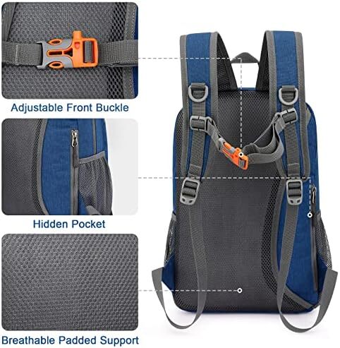 G4Free 16L RFID Blocking Hiking Daypack کوله پشتی کوچک مسافرتی در فضای باز ضد آب برای مردان زنان Image