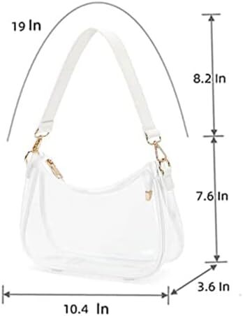 کیف‌های شانه‌ای زنانه CYHTWSDJ، کیف دستی مینی کلاچ مدل Hobo Tote با زیپ بسته Image