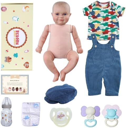 BABESIDE Reborn Baby Dolls Boy - 20 inch Handmade Realistic Soft Vinyl Body Life Like Realistic Newborn Baby Dolls for Girls Boys Kids Age 3+ Image