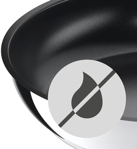 تابه سرخ‌کردنی WMF با قطر 28 سانتی‌متر و ظرف کاسرول القایی با درب 5.0 لیتری از استیل ضد زنگ کرومارگان، مقاوم در برابر حرارت و مناسب برای فر Image