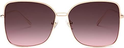 عینک آفتابی SOJOS Fashion Square Aviators برای زنان با لنز آینه تخت SJ1082 Image