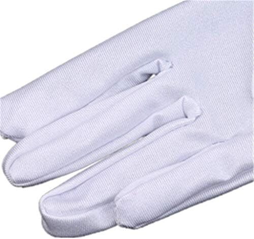 دستکش 21 اینچی برای مهمانی عصرانه زنانه DreamHigh دستکش ساتن بلند مشکی/سفید Image