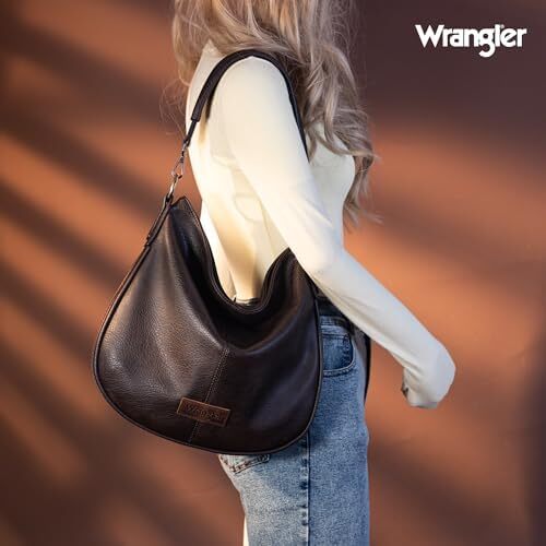 کیف های زنانه رانگلر هوبو کیف های شانه ای نواری نخی راه راه و کیف های دستی با بند Image