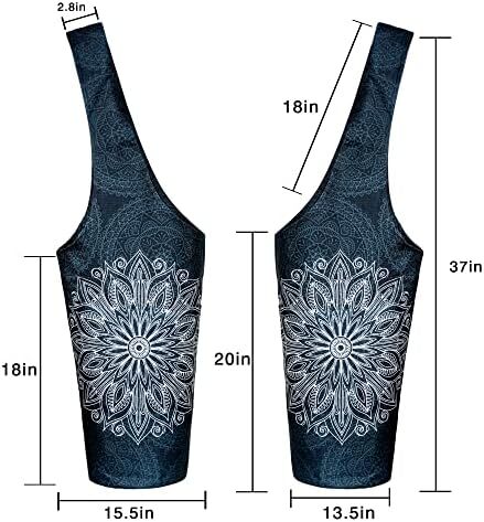 کیف مت یوگا چاپ شده مد روز با جیب کناری بزرگ و جیب زیپ دار کیف یوگا بلند و مناسب تشک های بزرگ - دارای لوازم جانبی یوگا بیشتر Image