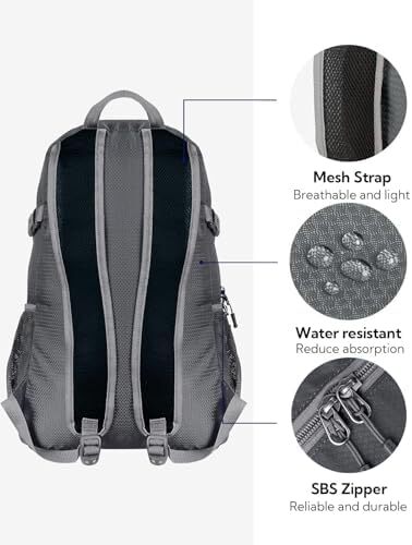کوله پشتی کوچک تاشو فوق سبک WATERFLY: 20 لیتری کوله پشتی کوهنوردی با قابلیت بسته بندی سبک وزن کوله پشتی کوهنوردی در فضای باز کوله پشتی ورزشی در فضای باز کوله پشتی مسافرتی زنانه مردانه Image
