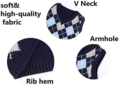 جلیقه ژاکت بافتنی Hyipels Argyle زنانه Y2K لباس بافتنی چهارخانه مدل لباس بافتنی Preppy Style V یقه تاپ تانک دخترانه Image