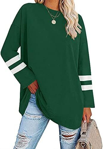 تی‌شرت زنانه یقه گرد/ویژه زنانه زنانه نیم‌آستین تی‌شرت‌های بیسبال سایز بزرگ تاپ‌های تونیک Image